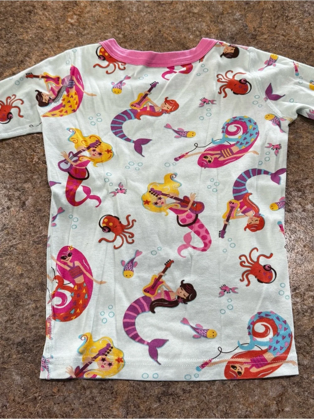 Hanna Andersson Mermaid Pajama Set Size US 8 Organic Cotton Short Johns